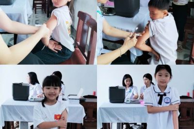 Chiến dịch tiêm phòng Uốn ván – Bạch hầu (Td) cho học sinh lớp 2 trường Tiểu học Xuân Phú