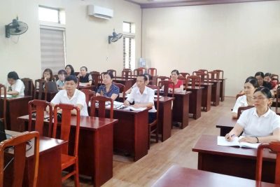 CÁN BỘ, GIÁO VIÊN TRƯỜNG TIỂU HỌC XUÂN PHÚ THAM GIA SHCM CỤM 9 LẦN 2